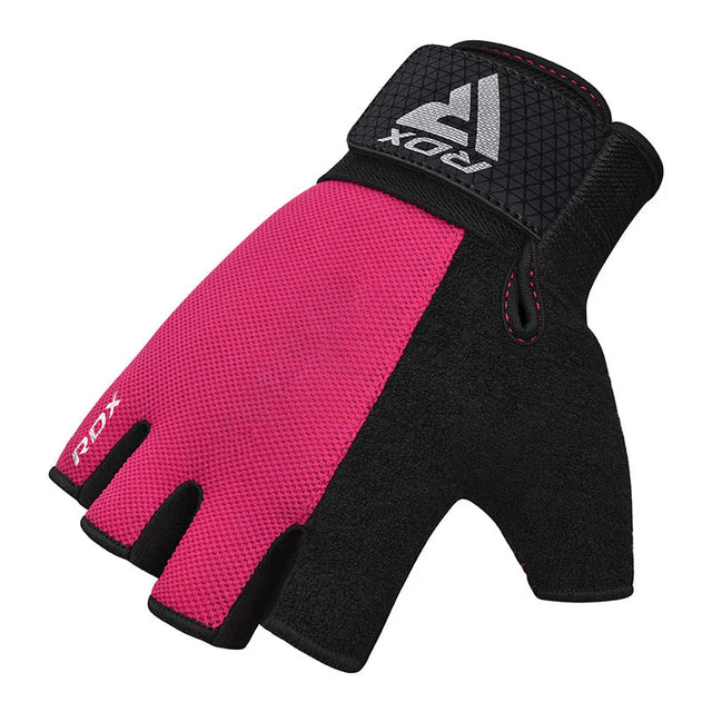Guantes RDX W1H rosados en Bolivia - palma con agarre para pesas - Chelo Sports
