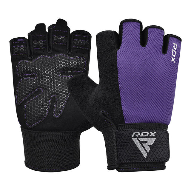 Guantes RDX W1H morados en Bolivia - vista principal para gym - Chelo Sports
