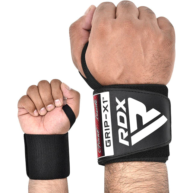 RDX W3 Muñequeras para levantamiento de pesas con presillas para el pulgar aprobadas por IPL USPA Certificación OEKO-TEX® Standard 100