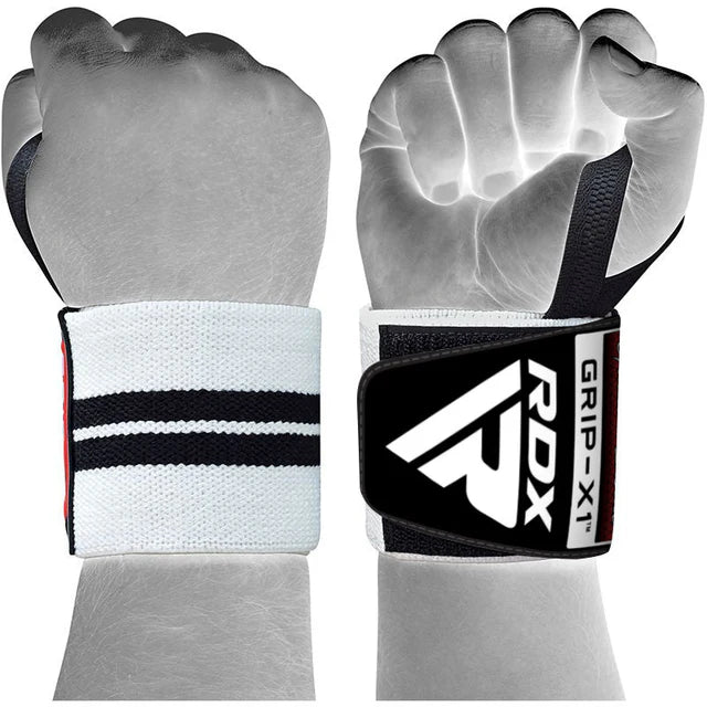 Muñequeras RDX W3W para pesas en Bolivia - detalle de ajuste y soporte - Chelo Sports