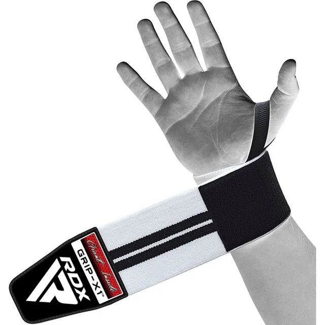 Muñequera RDX W3W en Bolivia - soporte blanco para levantamiento de pesas - Chelo Sports