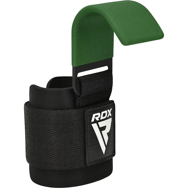 Correas con gancho RDX W5 verde militar en Bolivia - par para gimnasio - Chelo Sports