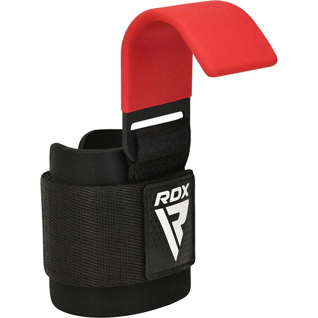 Correas con gancho RDX W5 rojas en Bolivia - levantamiento de pesas - Chelo Sports