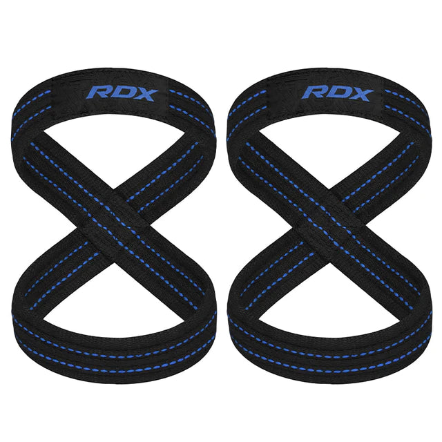 Straps RDX tipo 8 azules en Bolivia - correas para levantamiento - Chelo Sports