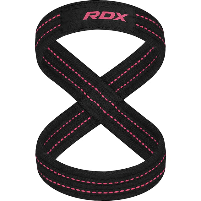 Straps RDX tipo 8 rosados en Bolivia - vista principal del par - Chelo Sports