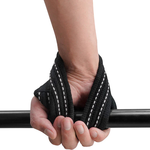 Straps RDX blancos para gimnasio en Bolivia - detalle de tejido - Chelo Sports