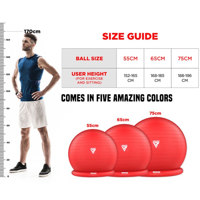 Pelota RDX B2 roja en Bolivia - detalle de tubos de resistencia para fitness - Chelo Sports
