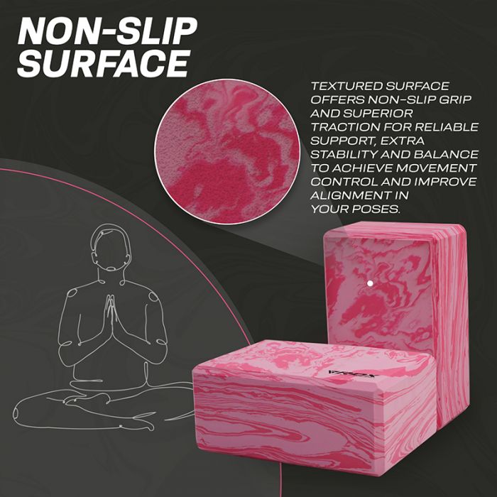 RDX RP HIGH DENSITY EVA FOAM NON-SLIP YOGA BLOCK PINK