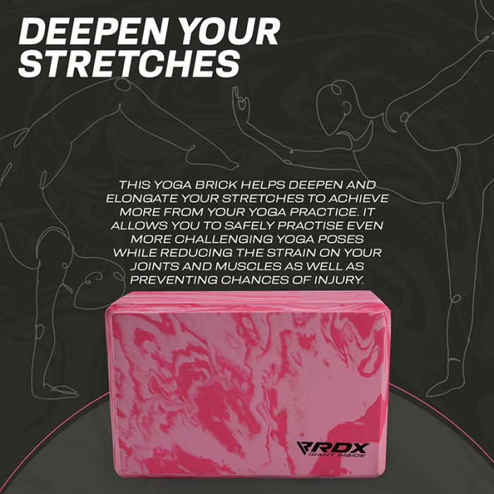 RDX RP HIGH DENSITY EVA FOAM NON-SLIP YOGA BLOCK PINK