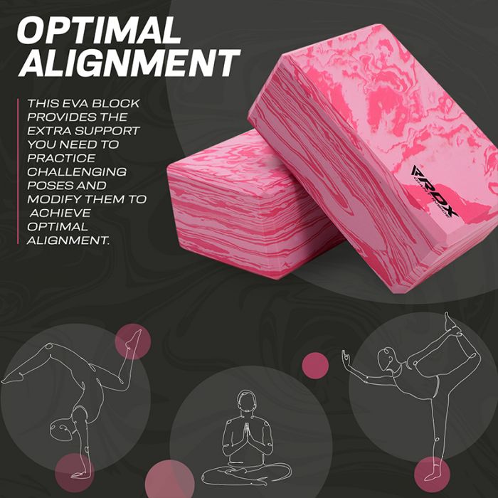 RDX RP HIGH DENSITY EVA FOAM NON-SLIP YOGA BLOCK PINK