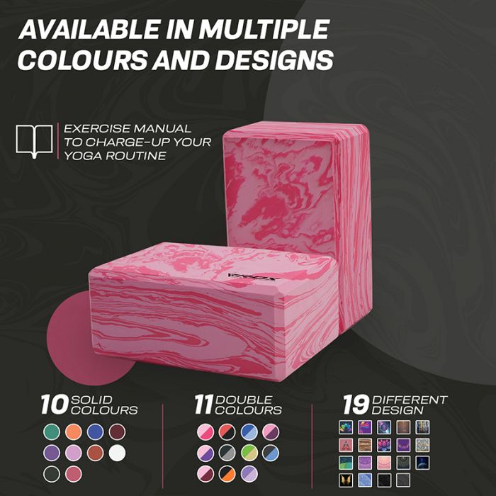 RDX RP HIGH DENSITY EVA FOAM NON-SLIP YOGA BLOCK PINK