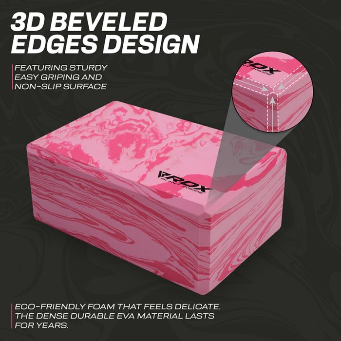 RDX RP HIGH DENSITY EVA FOAM NON-SLIP YOGA BLOCK PINK