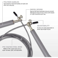 Cuerda de saltar de acero ajustable RDX para gimnasio, MMA, boxeo, fitness y pérdida de peso
