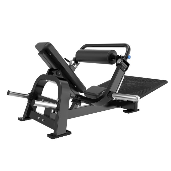 Máquina Hip Thrust en Bolivia - vista lateral de banco y plataforma - Chelo Sports