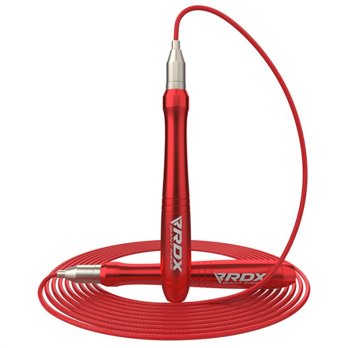 Cuerda para saltar RDX W2 en Bolivia - color rojo con asas de aluminio - Chelo Sports