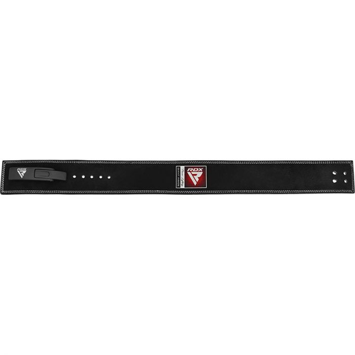 Cinturon RDX de cuero negro en Bolivia - detalle para levantamiento de potencia - Chelo Sports