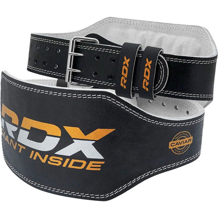 RDX 6 INCH LEATHER WEIGHTLIFTING GYM BELT 