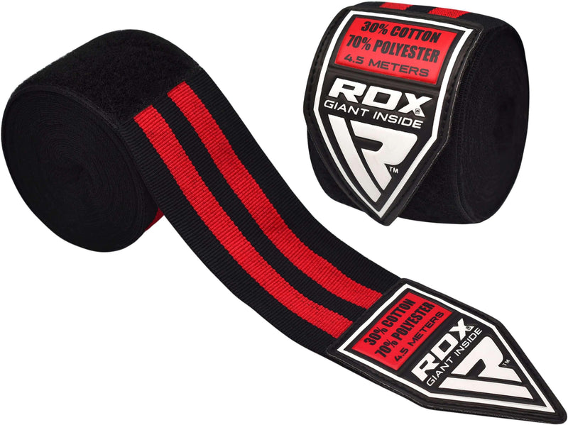 RDX 1B 4.5m Pro Hand Wraps Tape para boxeo, MMA y Muay Thai elástico - Chelo Sports