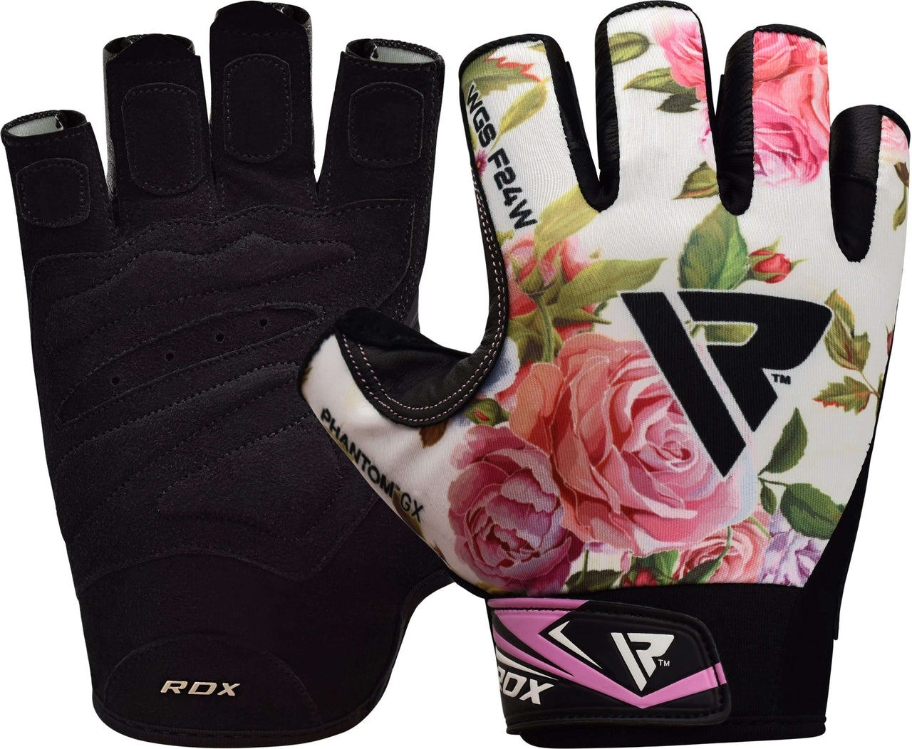 RDX F24 Short Finger Floral Bodybuilding Fitness Gym Gloves for Women