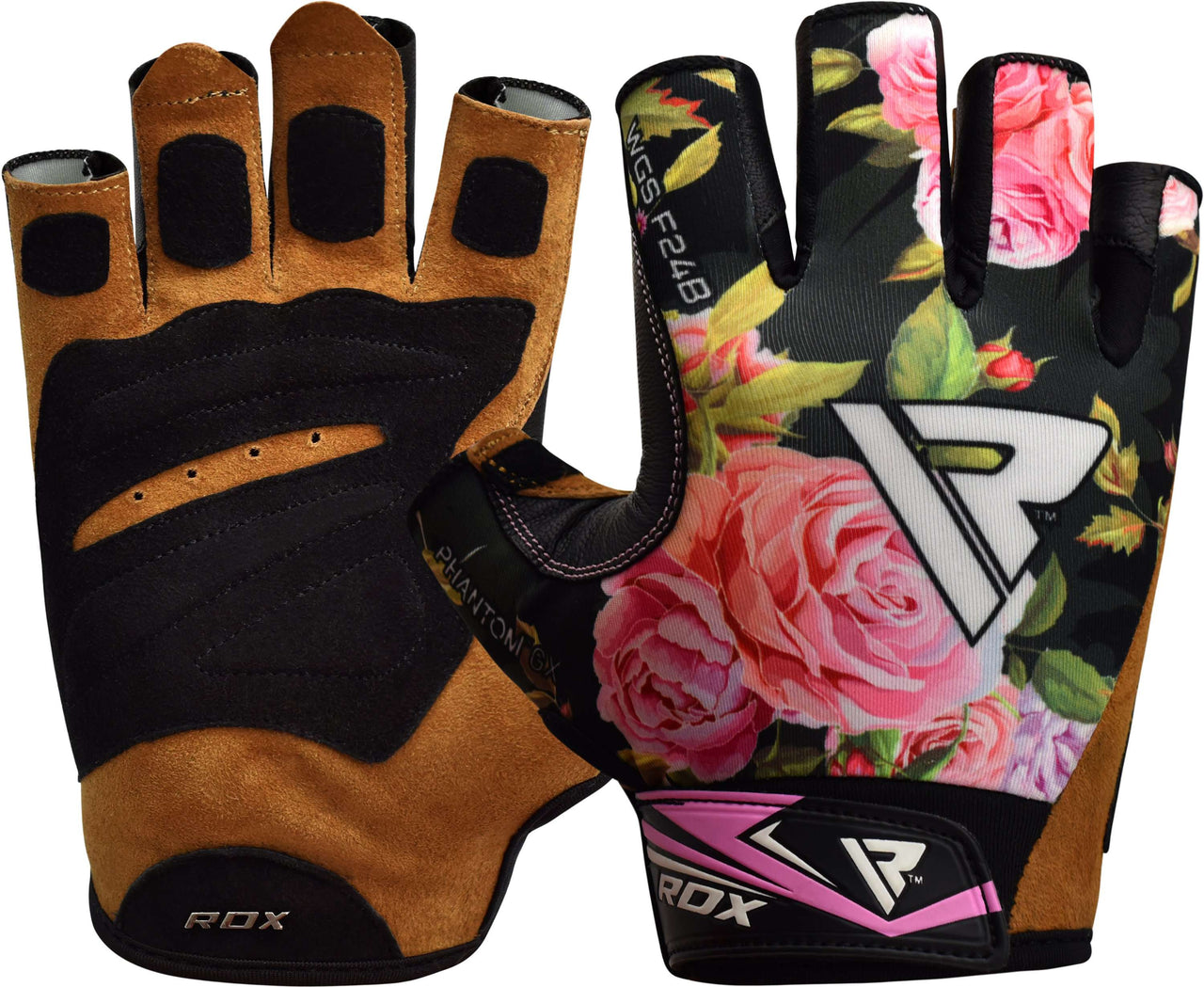 RDX F24 Short Finger Floral Bodybuilding Fitness Gym Gloves for Women