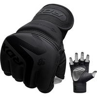 Thumbnail for RDX F15 BLACK MMA TRAINING GLOVES 