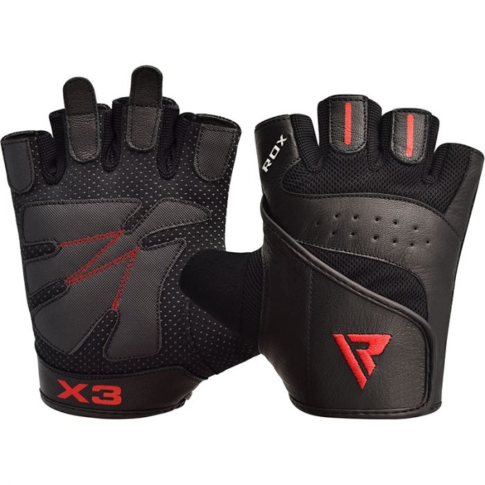 RDX S2 LEATHER FITNESS TRAINING GLOVES 