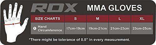 RDX F2 SMMAF Guantes de lucha MMA profesionales acolchados con gel aprobados Pulgar abierto - Chelo Sports