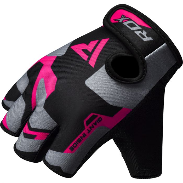 RDX F6 PINK WEIGHTLIFTING GLOVES 