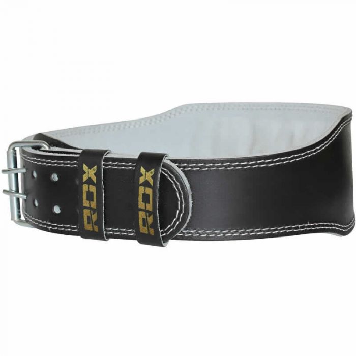 RDX 4 INCH PADDED LEATHER WEIGHTLIFTING GYM BELT 