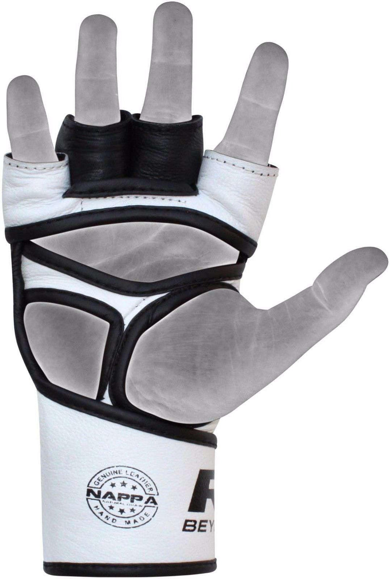 RDX F3 SMMAF Guantes Pro MMA Fight aprobados Palma abierta Sin pulgar - Chelo Sports