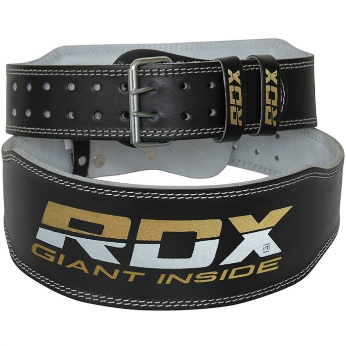 RDX 4 INCH PADDED LEATHER WEIGHTLIFTING GYM BELT 