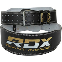 Thumbnail for RDX 4 INCH PADDED LEATHER WEIGHTLIFTING GYM BELT 