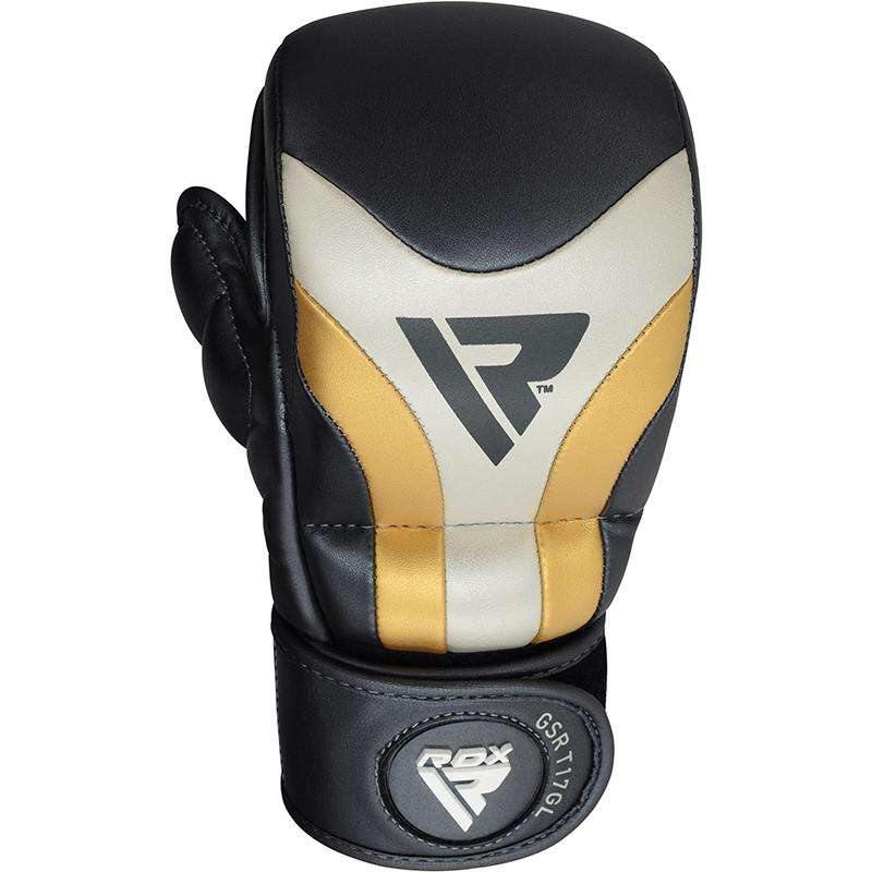 RDX T17 AURA MMA Hybrid Open Palm Grappling Gloves con Nova Tech - Chelo Sports