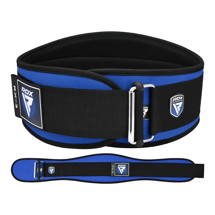 Cinturon RDX X3 en Bolivia - color azul para entrenamiento de fuerza - Chelo Sports