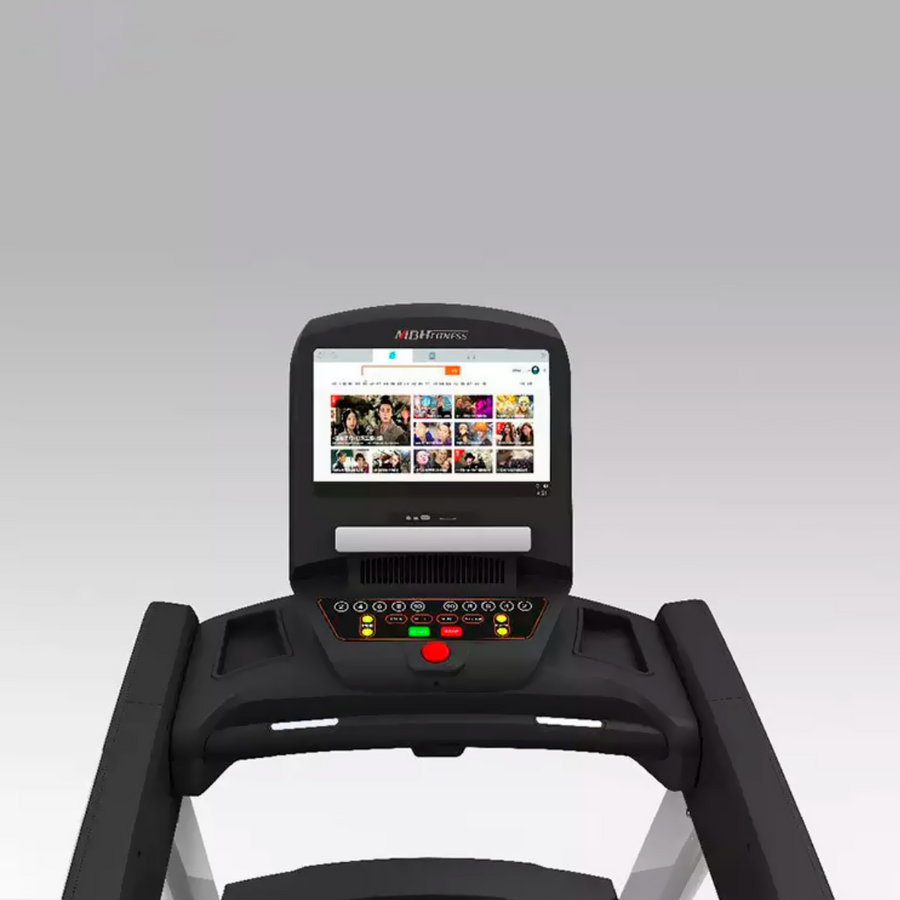 Caminadora M-9900 en Bolivia - vista lateral de estructura y banda - Chelo Sports