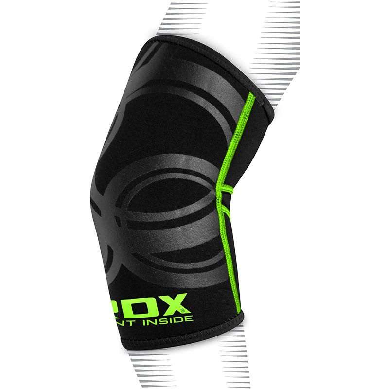 RDX E1 Codo Soporte Compresión Manga antideslizante para atletas Negro / Verde - Chelo Sports