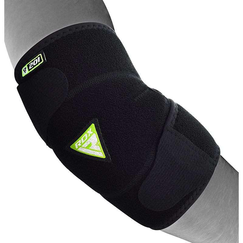 RDX E201 Soporte de codo de compresión de doble correa ajustable para atletas - Chelo Sports