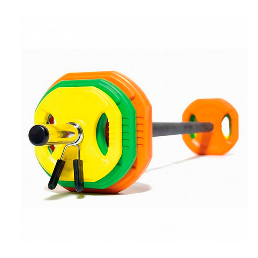 Set Power Fitness Max en Bolivia - barra de 140 cm con discos ajustables - Chelo Sports