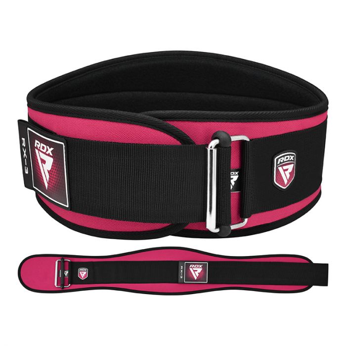 Cinturon RDX X3 en Bolivia - color rosado para levantamiento de pesas - Chelo Sports