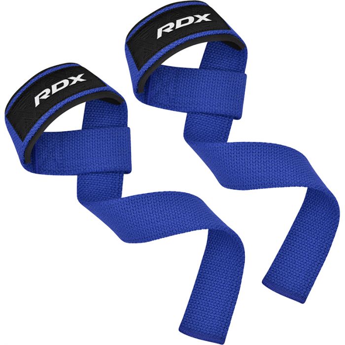 Correas de muneca RDX W1 azules en Bolivia - agarre para peso muerto - Chelo Sports