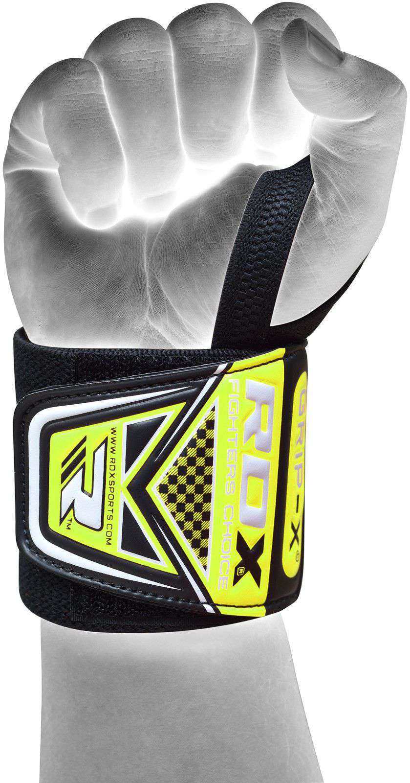 RDX W3 Weightlifting Wrist Wraps with Thumb Loops IPL Approved USPA OEKO-TEX® Standard 100 Certified