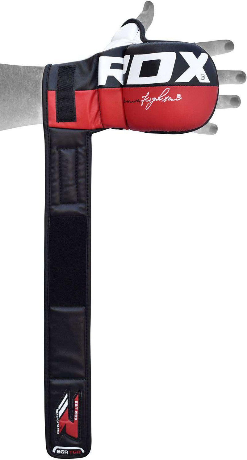 RDX T6 SMMAF Guantes de agarre MMA híbridos aprobados Gel acolchado - Chelo Sports