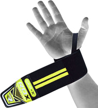 Thumbnail for RDX W3 Weightlifting Wrist Wraps with Thumb Loops IPL Approved USPA OEKO-TEX® Standard 100 Certified